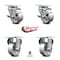 Service Caster 3 Inch Semi Steel Swivel Top Plate Caster Set with 2 Brakes 2 Rigid SCC SCC-20S315-SSR-TLB-2-R-2 - alternate 6